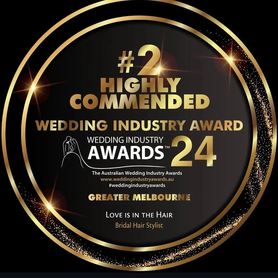Wedding Industry Awards 2024 — #2 Highly Commended, Greater Melbourne